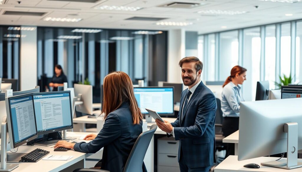 Equipo profesional de Smart Documents Empire trabajando en la emisión de licencias de conducir online