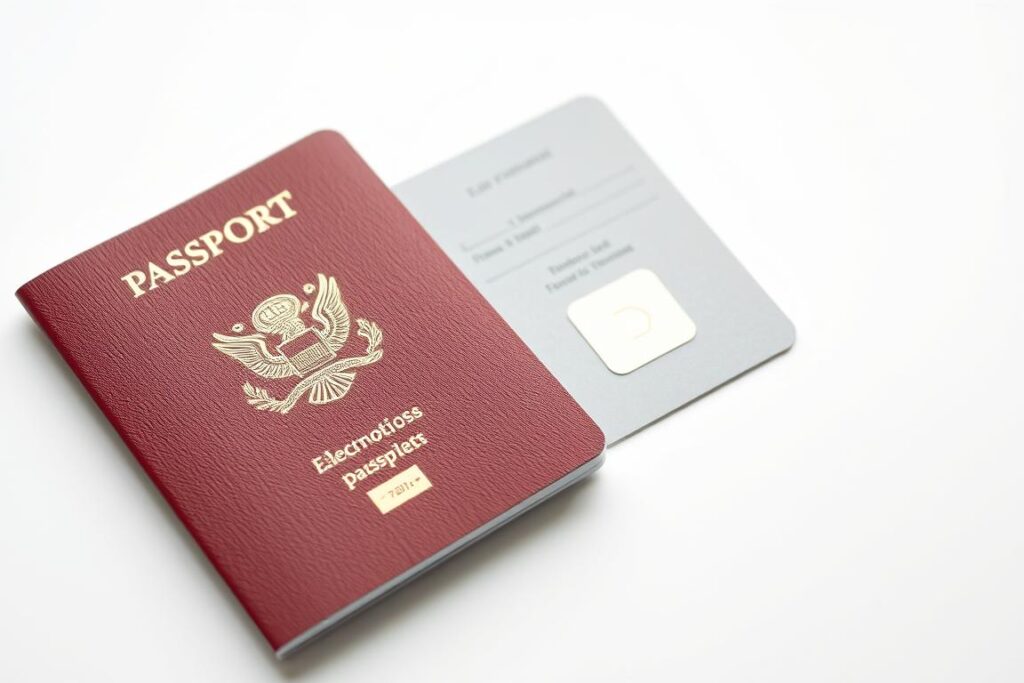 European Union biometric passport with security features