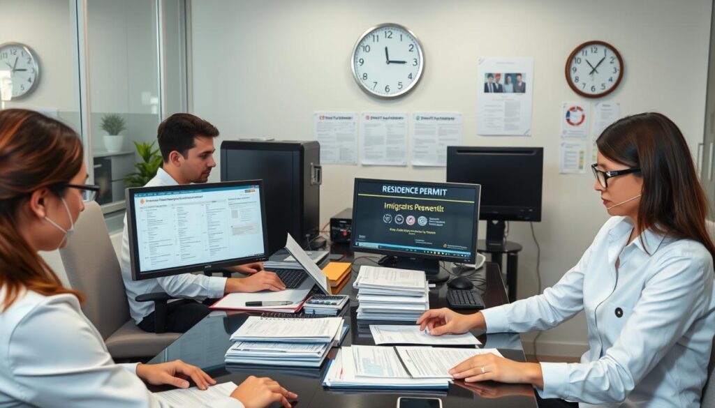 Fast residence permit processing solution