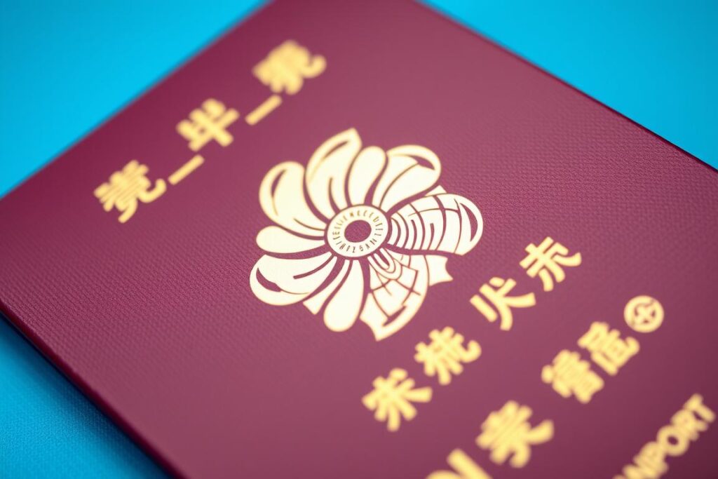 Hong Kong biometric passport with visible NFC chip