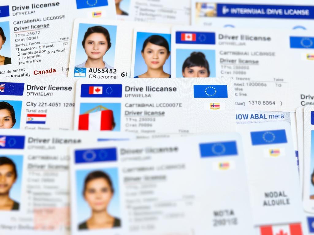 International driver's license samples