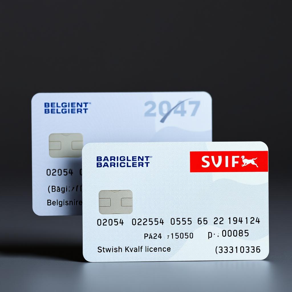 Permis de conduire belge et suisse côte à côte