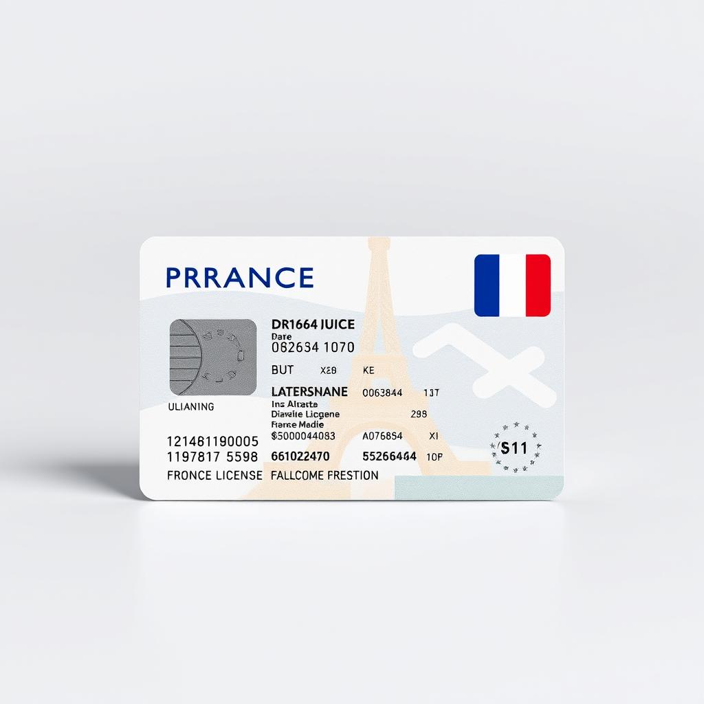 Permis de conduire français format carte de crédit