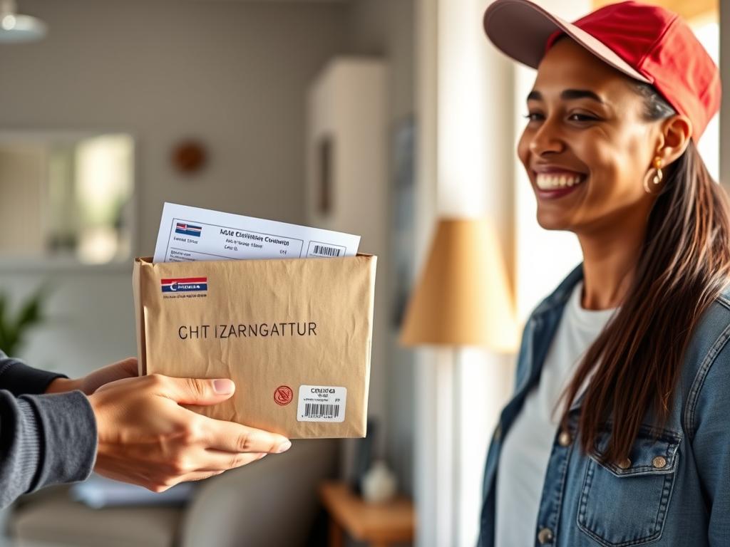 Person receiving expedited certificate of citizenship delivery