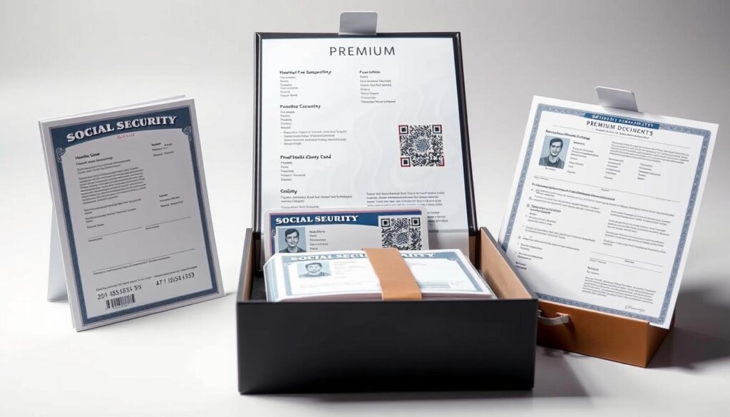 Premium Social Security card package with additional documents