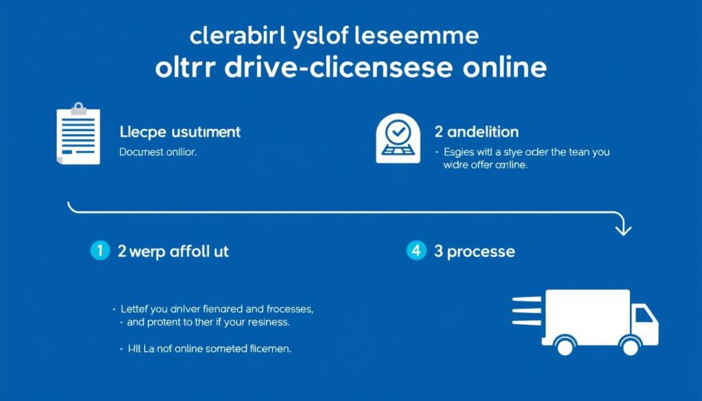 Processus de commande d'un permis de conduire en ligne illustré en étapes