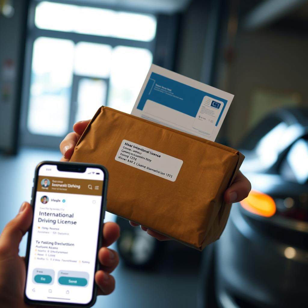 Secure delivery of international driving license documents