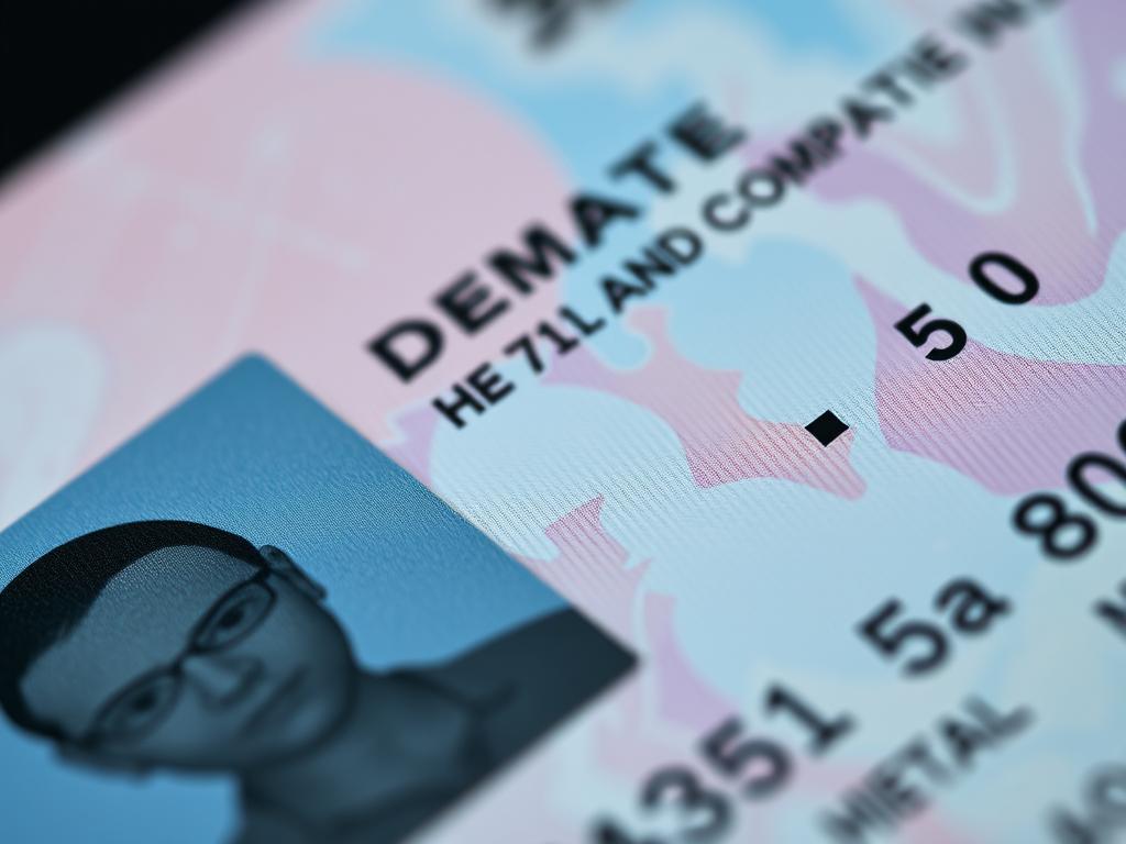 身份证细节特写展示高质量印刷