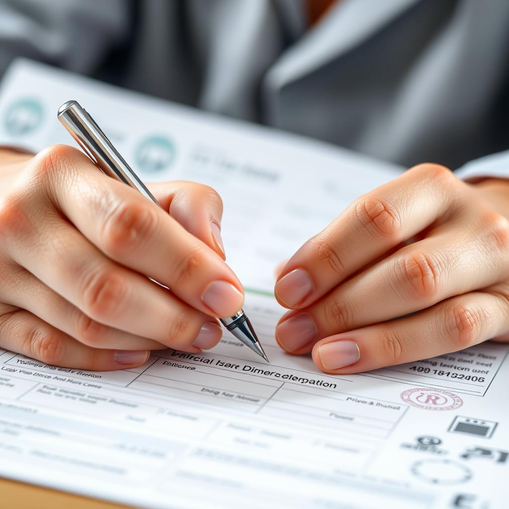 driving license application form preparation