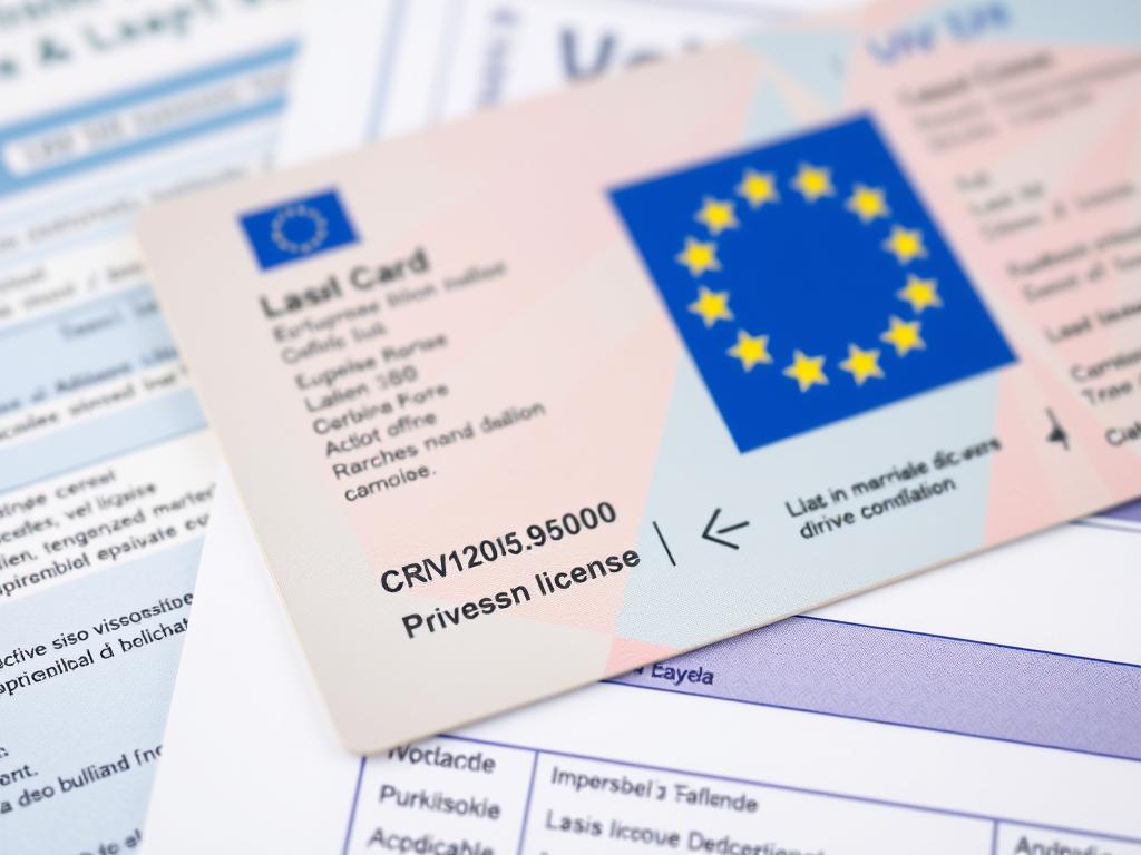 european union driving license application