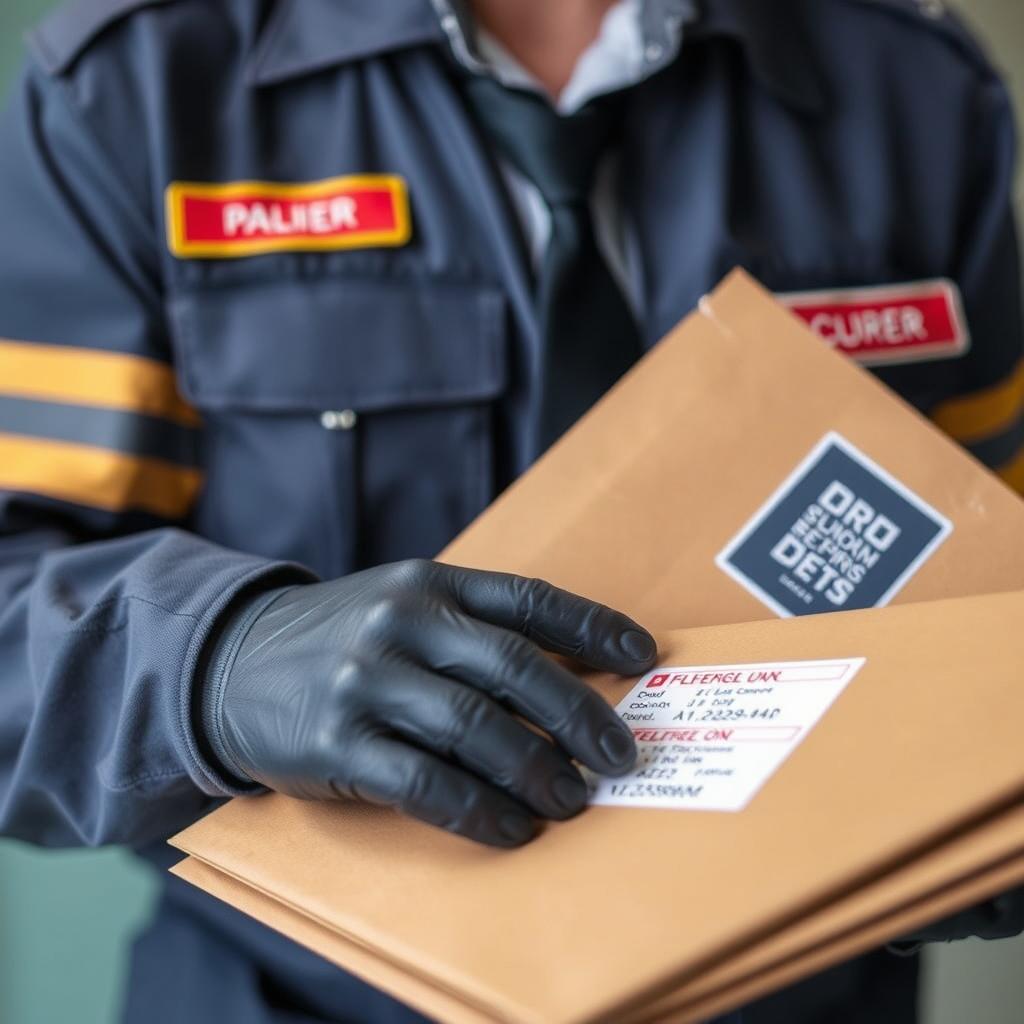 official driving license courier delivery